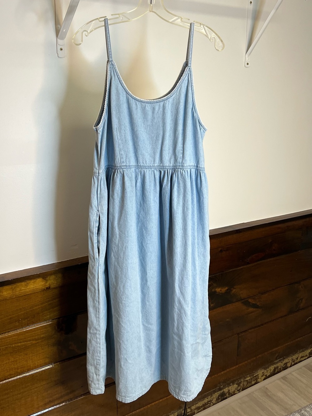 Vintage Bill Blass Light Wash Denim Midi Dress- 12 (L)
